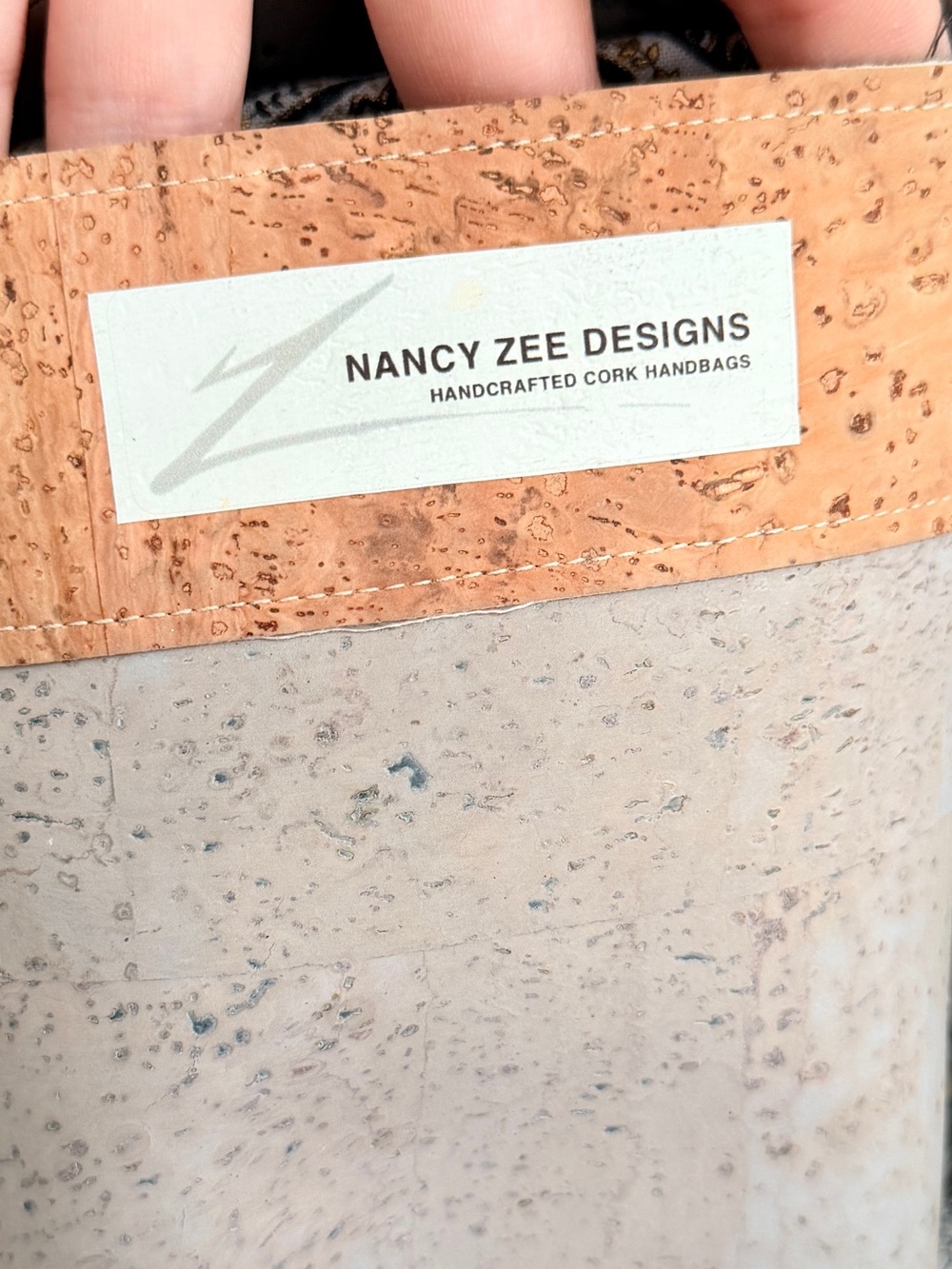 Nancy Zee Designs Woven Tote Bag in Stone Gray - Picture 14 of 16